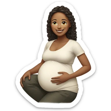 Mom pregnant  sticker
