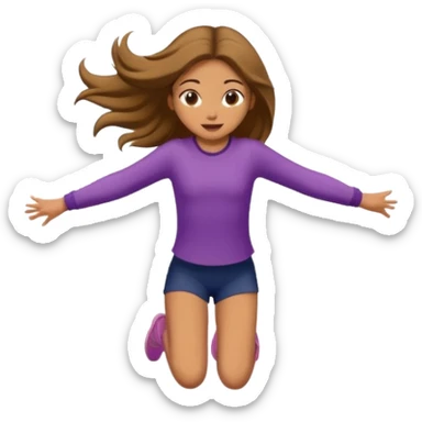 Girl jumping from a bridge sticker