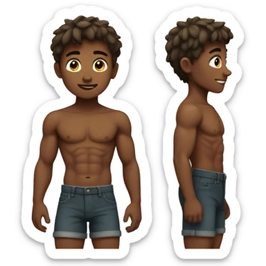 Boy with abs sticker