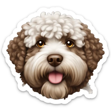 Lagotto romagnolo fluffy brown sticker