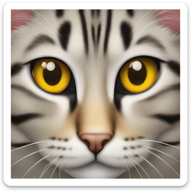 Dos gatos uno que sea gata mau egipcio y el otro que sea negro con ojos amarillos  sticker