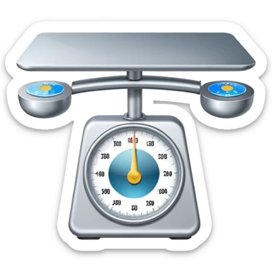 The internet  on a weighing scale sticker