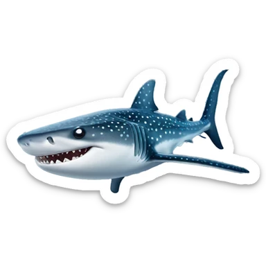 Whale shark without teeth sticker