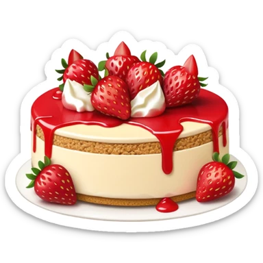 Strawberry cheesecake sticker