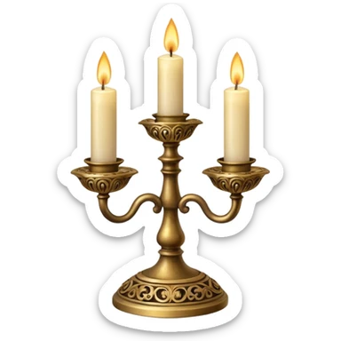 Vintage candle holder sticker