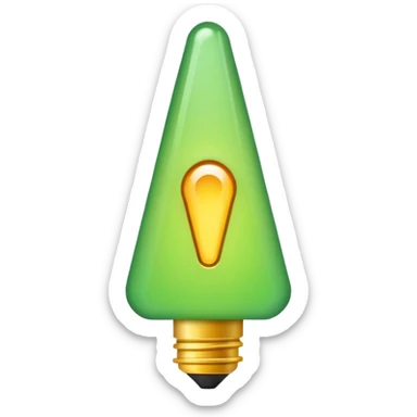 make exclamation Point in light green color  sticker