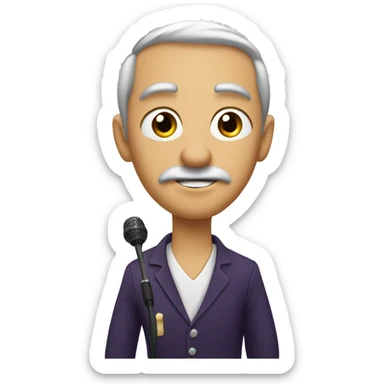 prune avec un mic sticker