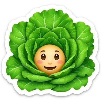 green lettuce sticker