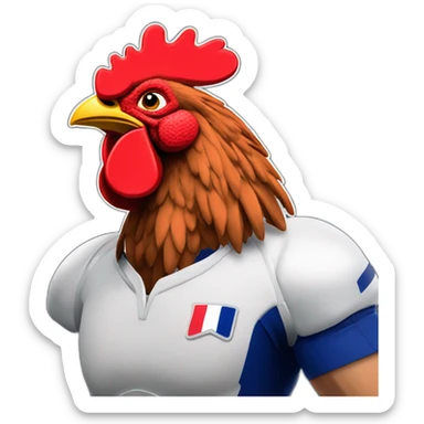 Le coq rouge Ecusson de l’équipe de France de rugby sticker