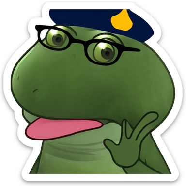 Tonge sticking out  sticker