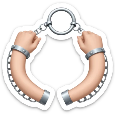 Arms in handcuffs sticker