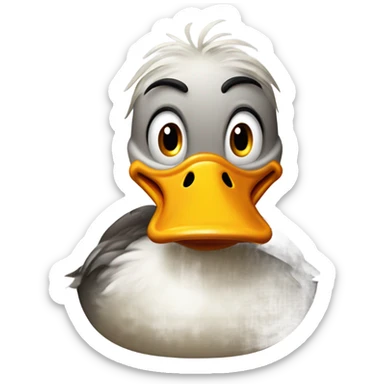 Angry duck sticker