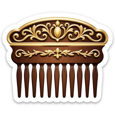 dark brown royal comb sticker
