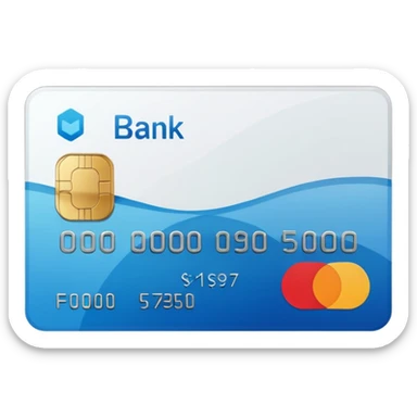 an iOS-style bank card. sticker