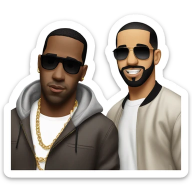 p diddy and drake sticker