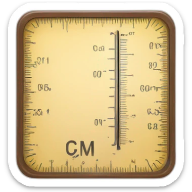 measurement scale in cm sticker