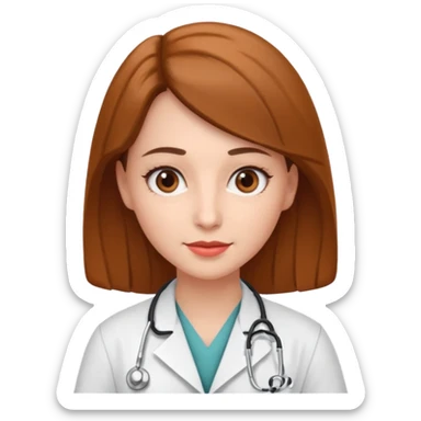 doctor woman,brow eyes, cardiologist, classic image sticker