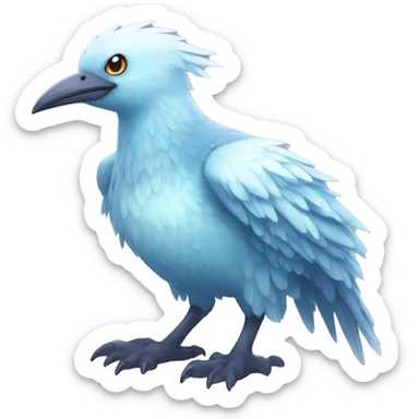 Fantasy legendary ice bird Fakemon full body sticker
