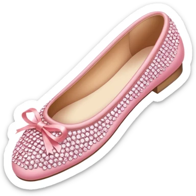 pink rhinestone ballerina shoes sticker