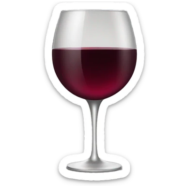 sabbath silver wine glass filled with red wine sticker