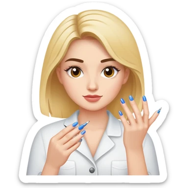 Ally doing nails sticker