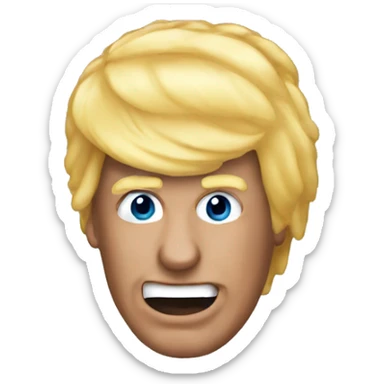 Trump wig falling off sticker