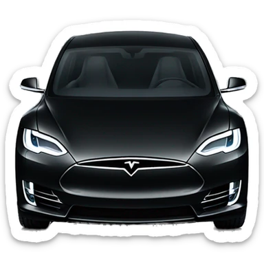 tesla all black  sticker