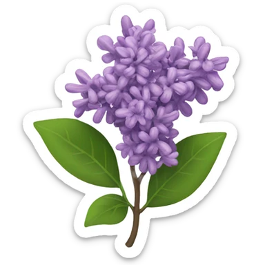 Purple lilac flower sticker