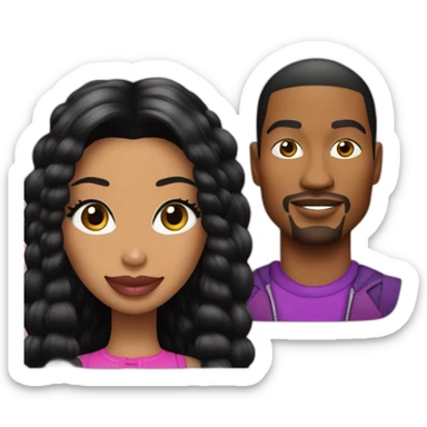 Nicki Minaj and Kenneth Petty sticker