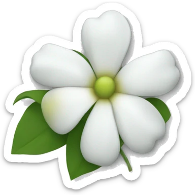 whithe flower sticker