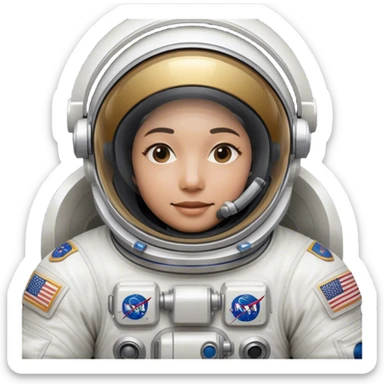 Cinematic Realistic mystery Astronaut visor down hiding face– A highly detailed depiction of an astronaut in a state-of-the-art space suit, floating weightlessly in the vast expanse of space. The reflective visor hides the face so we do not see the astronauts face, while intricate suit details and soft lighting create an immersive sense of realism. sticker