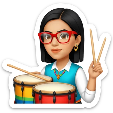 Festive Drummer sticker