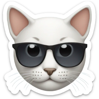 Cat with sunglasses sticker