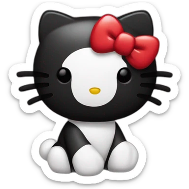 hello kitty black and red sticker