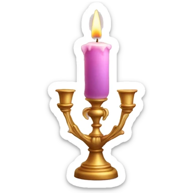 Fancy candle sticker
