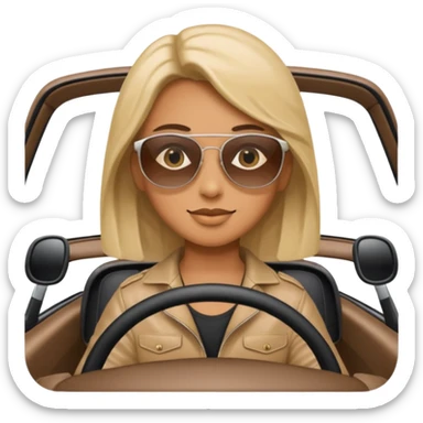 Simit araba kullanıyor sticker