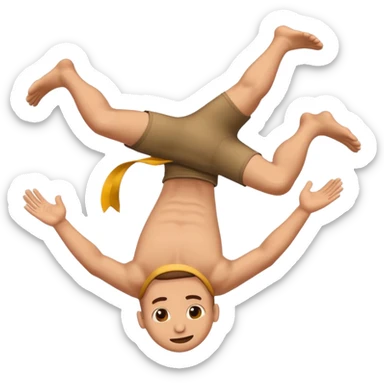 … imagine an emoji of a guy doing a backflip and falling on his neck sticker