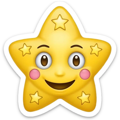 Smiling emoji with star eyes sticker