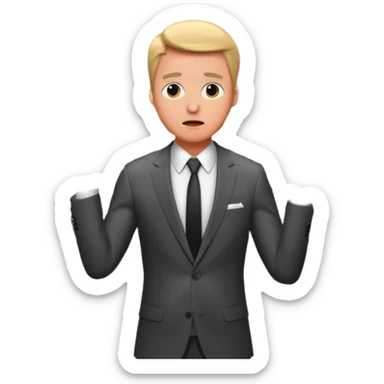 a famous artist FEELING FEAR, with the audience BEHIND HIM sticker