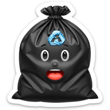 rubbish bag without a face  sticker