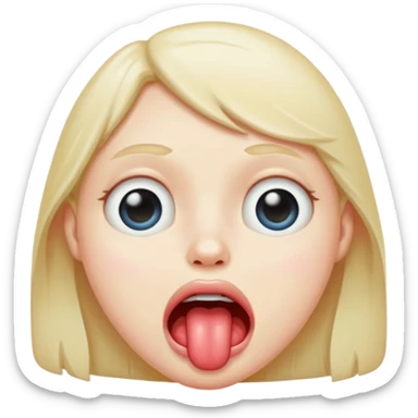 drooling face sticker