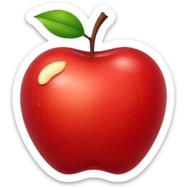 shiny bitten apple, no text sticker