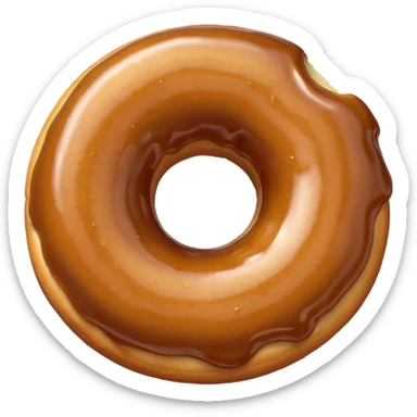 a donut without a hole sticker