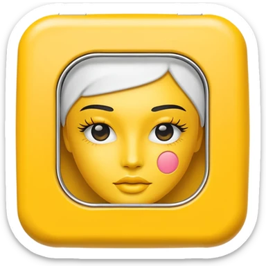 yellow makeup packaging sticker