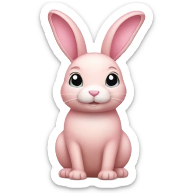 light pink bunny sticker