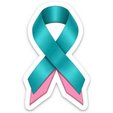 Thyroid cancer ribbon sticker