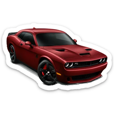 dark red with black undertone hellcat car sticker
