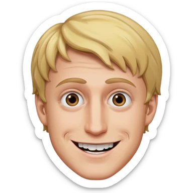 Logan Paul with a creepy smile sticker