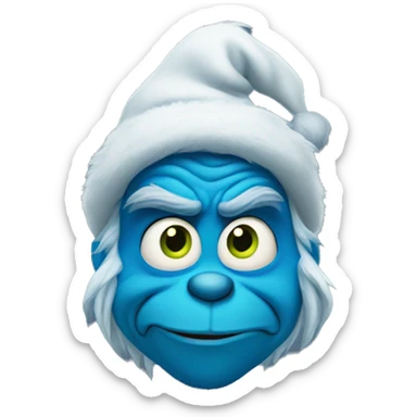 Blue Grinch sticker