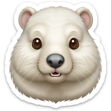 old senior white beaver sticker